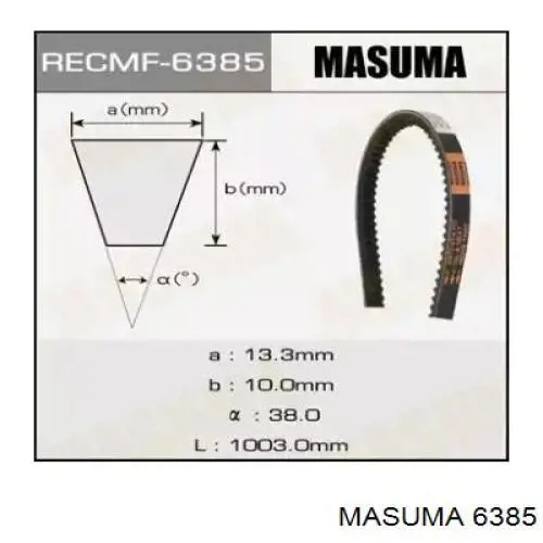 6385 Masuma ремень генератора