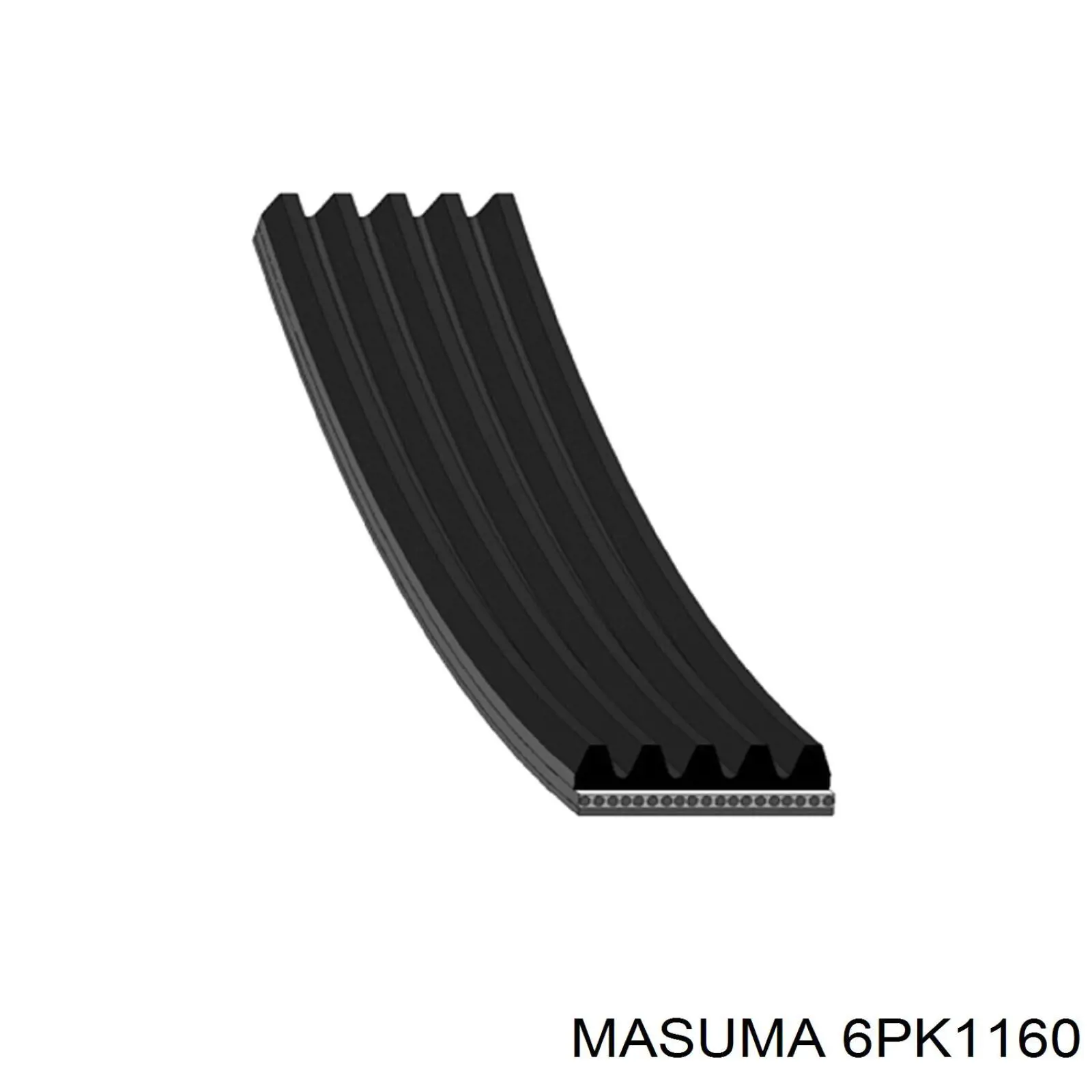 6PK1160 Masuma ремень генератора