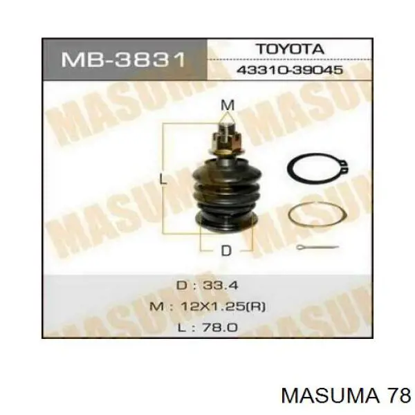 Пробка поддона двигателя Masuma 78