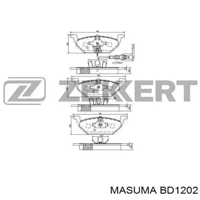 Тормоз дисковый передний Masuma BD1202 цена, от 45.03 USD