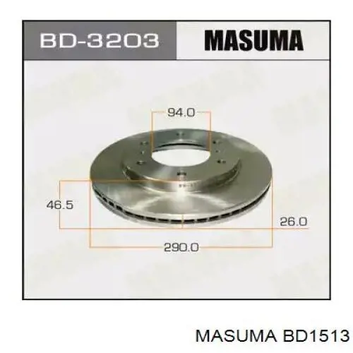 BD1513 Masuma Диск тормозной передний