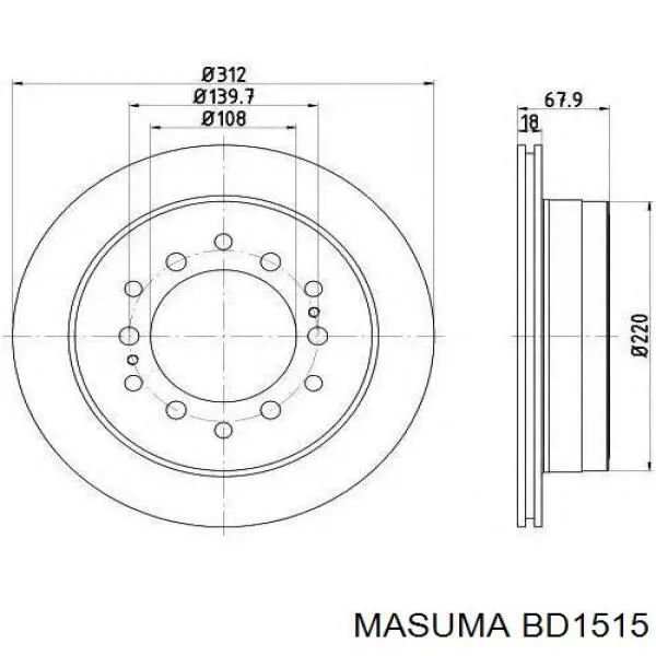 BD1515 Masuma Дисковый тормоз