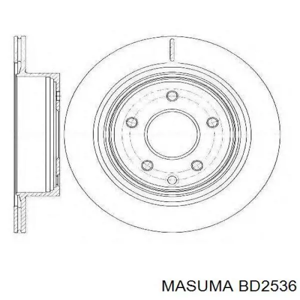 Купить BD2536 Masuma Диск тормозной задний