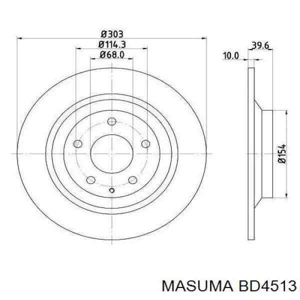 Тормозные диски BD4513 Masuma