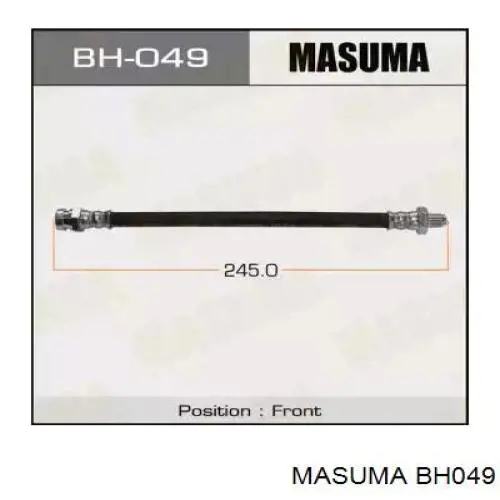 BH049 Masuma шланг тормозной передний