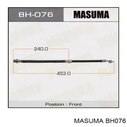BH076 Masuma шланг тормозной передний