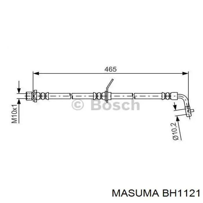 BH1121 Masuma Шланг тормозной передний правый