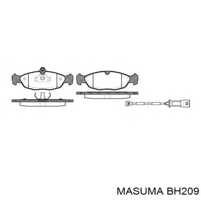 Задний тормозной шланг BH209 Masuma