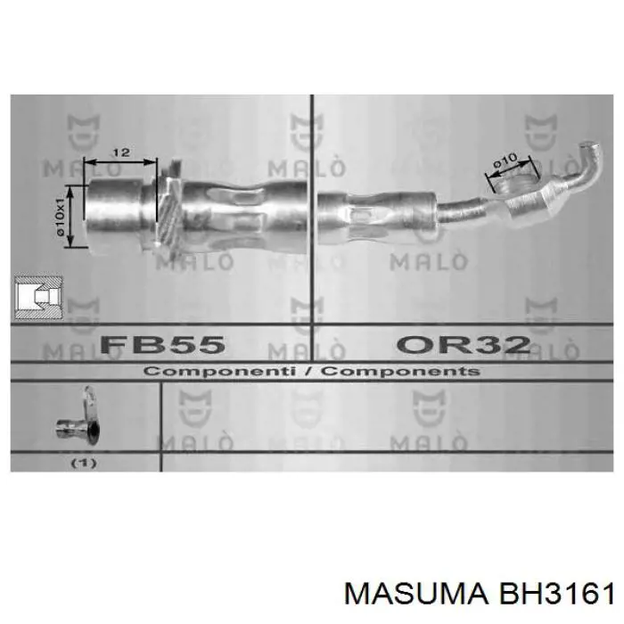 Шланг тормозной передний правый Masuma BH3161