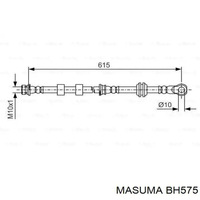 Тормозной шланг задний Masuma BH575 цена, от 12.55 USD
