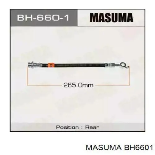 Шланг тормозной задний правый Masuma BH6601