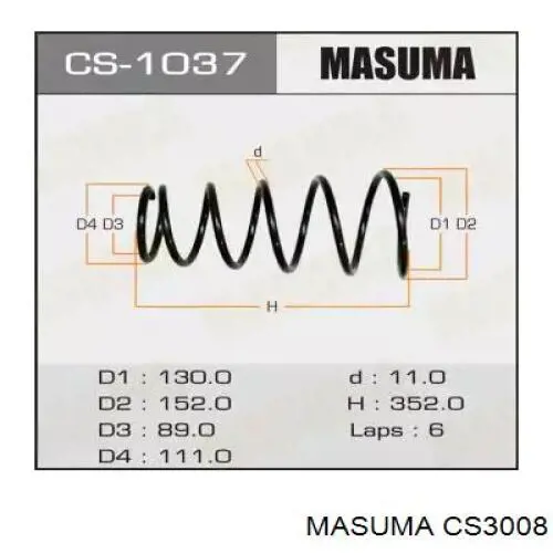 Купить CS3008 Masuma Винтовая пружина подвеска