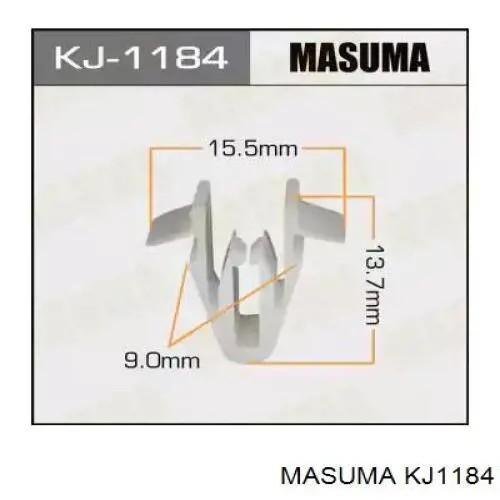 KJ1184 Masuma пистон (клип крепления обшивки двери)