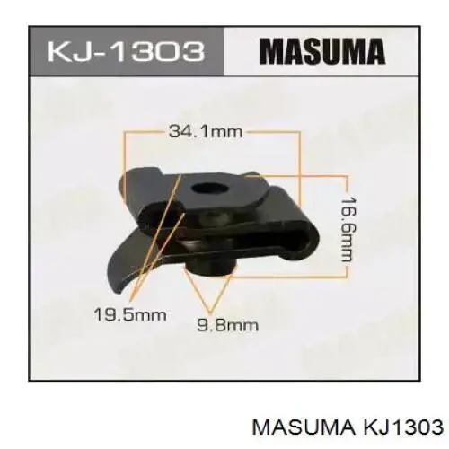 KJ1303 Masuma пистон (клип крепления бампера переднего)