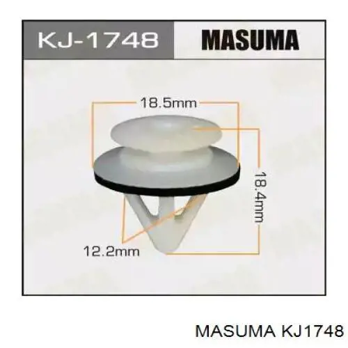 KJ1748 Masuma пистон (клип крепления молдинга двери)