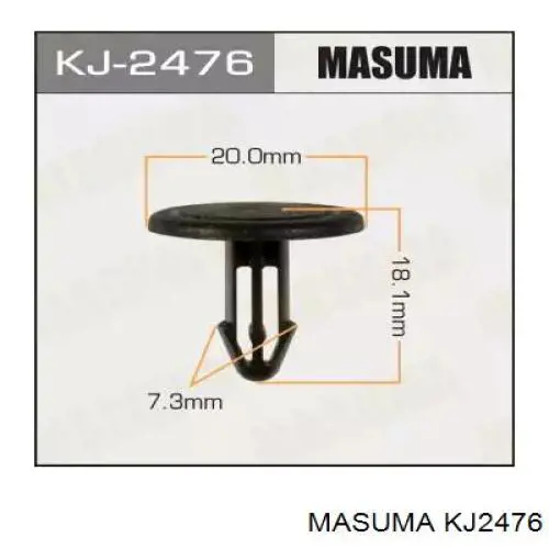 KJ2476 Masuma пистон (клип крепления подкрылка переднего крыла)