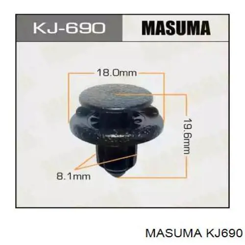 KJ690 Masuma cápsula (prendedor de fixação de moldura de pára-brisas)