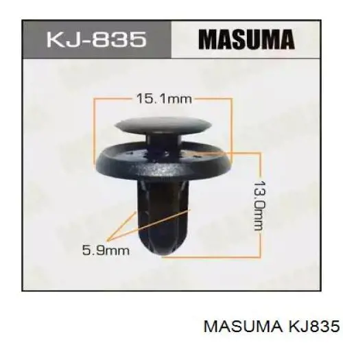 KJ835 Masuma пистон (клип крепления бампера заднего)