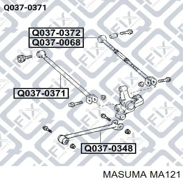 Тяга поперечна задньої підвіски MA121 Masuma