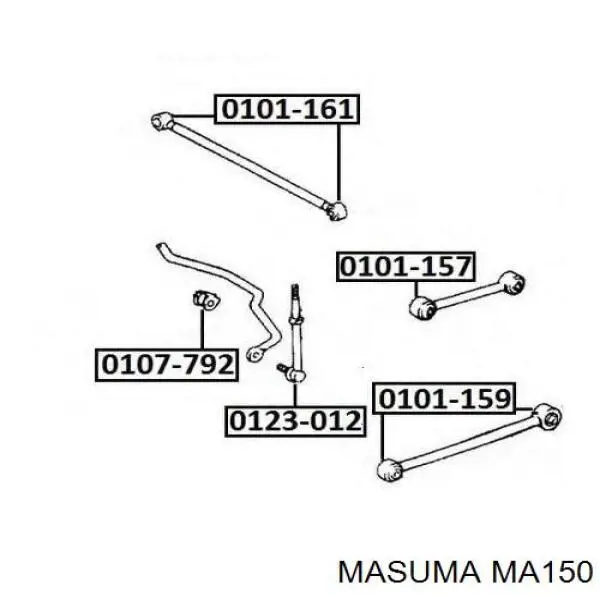 Тяга поперечная задней подвески MA150 Masuma