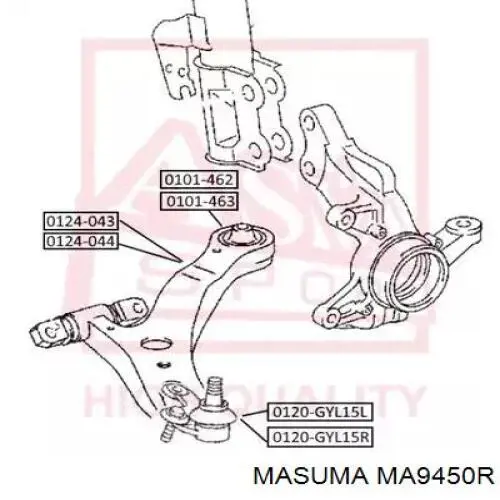 Рычаг передней подвески нижний правый CMS861029 Ultra Power