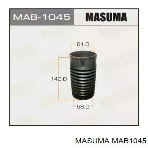 MAB1045 Masuma bota de proteção de amortecedor traseiro
