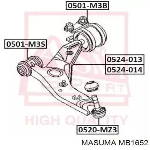 Купить MB1652 Masuma Нижняя шаровая опора