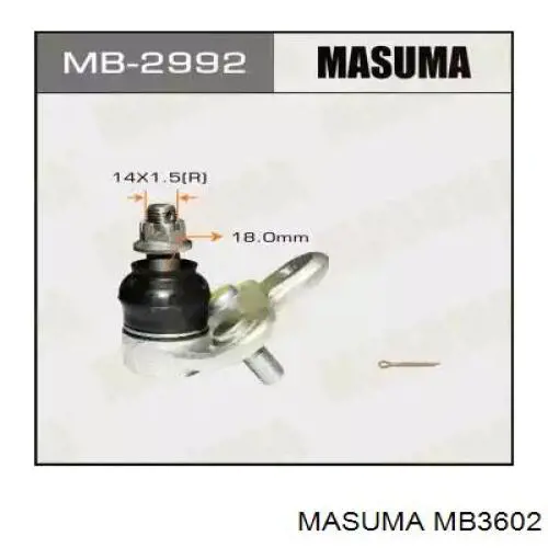 Шаровая опора, нижняя Masuma MB3602 цена, от 9.01 USD