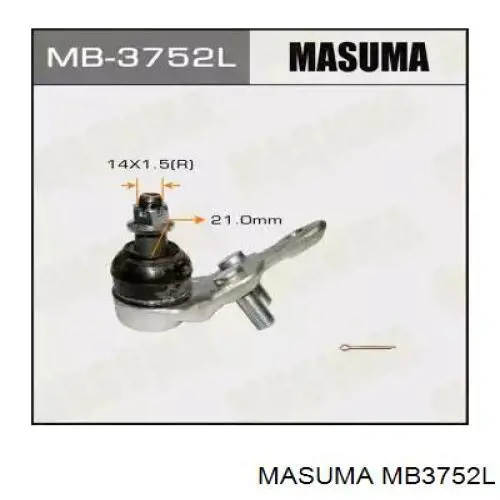 Шаровая опора нижняя левая Masuma MB3752L