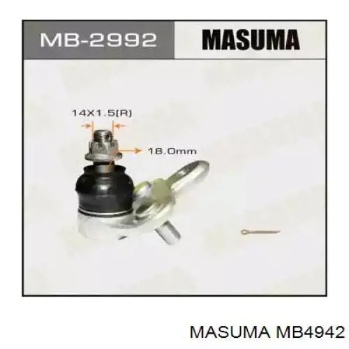Шаровая опора, нижняя Masuma MB4942 цена, от 12.45 USD