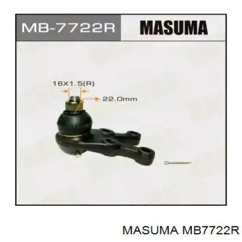MB7722R Masuma шаровая опора нижняя правая