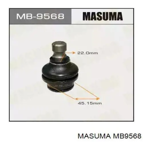 MB9568 Masuma шаровая опора задней подвески верхняя