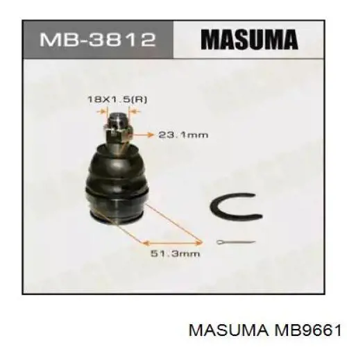 MB9661 Masuma Палец шаровой нижний