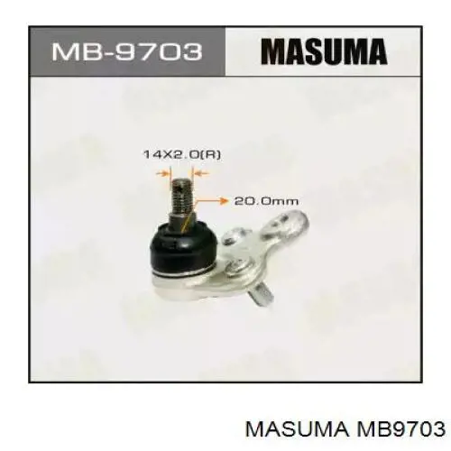 Шаровая опора нижняя Masuma MB9703