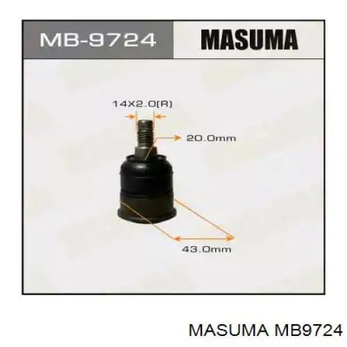 Шаровая опора нижняя Masuma MB9724