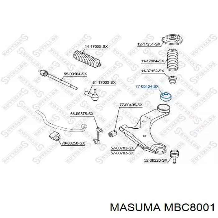 Купить MBC8001 Masuma Нижняя шаровая опора