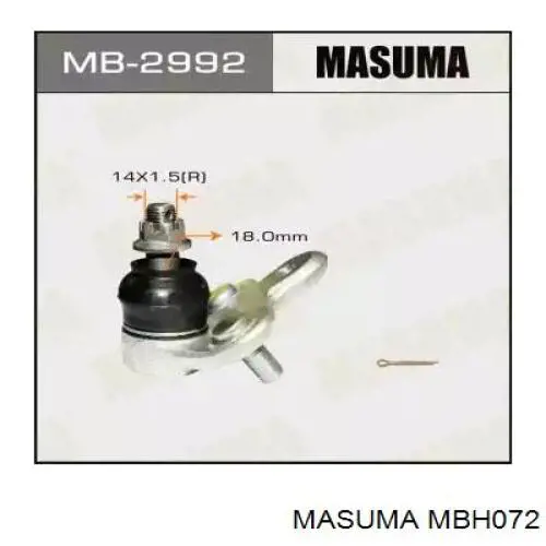 MBH072 Masuma Палец шаровой нижний