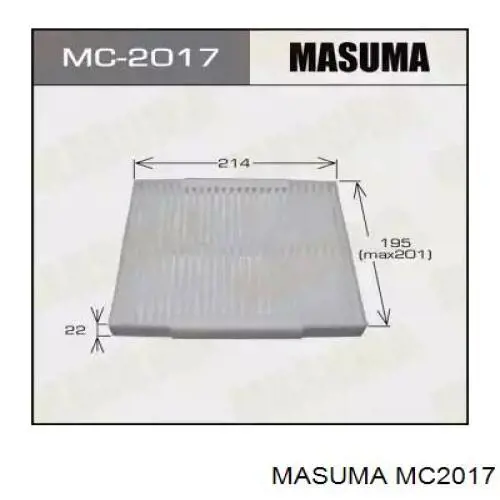 Фильтр салона MC2017 Masuma