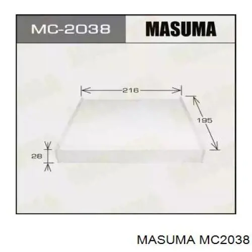 Фильтр салона MC2038 Masuma