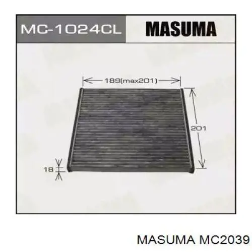 MC2039 Masuma Внутрисалонный фильтр