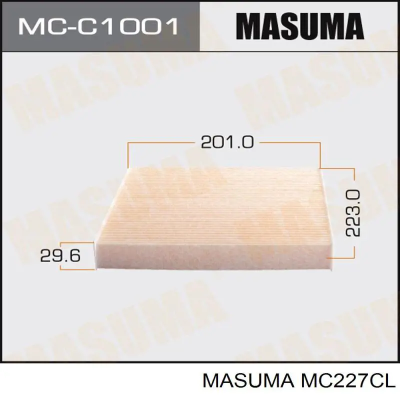 Фильтр салона Masuma MC227CL