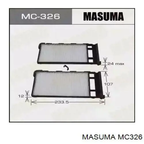Фильтр салона Masuma MC326