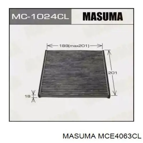 MCE4063CL Masuma фильтр салона