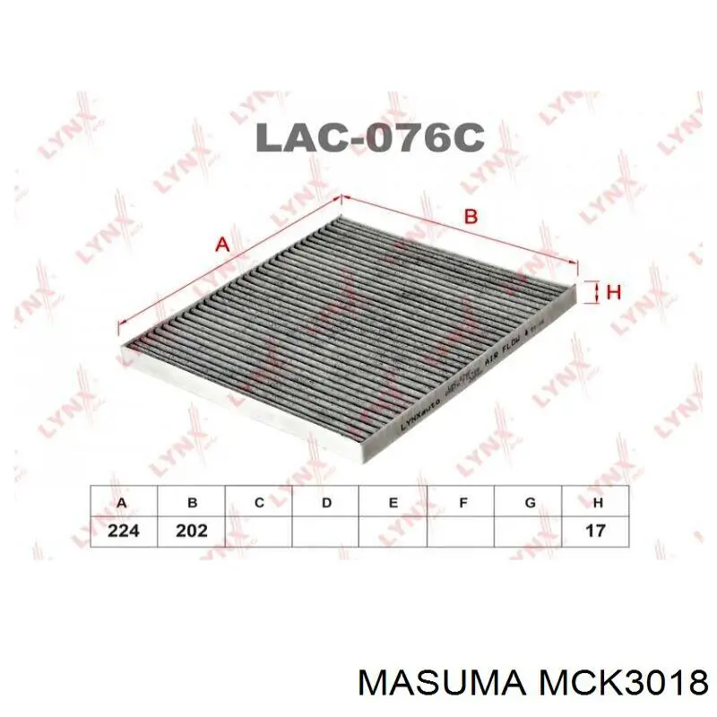 Фильтр салона MCK3018 Masuma