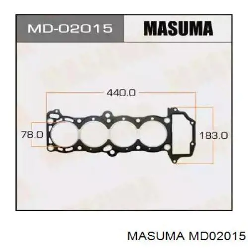 Прокладка головки блока цилиндров (ГБЦ) Masuma MD02015