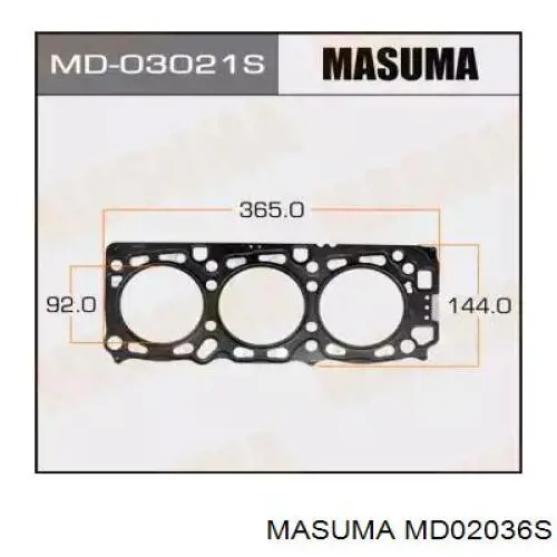 Прокладка головки блока цилиндров (ГБЦ) Masuma MD02036S