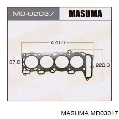 Прокладка ГБЦ MD03017 Masuma