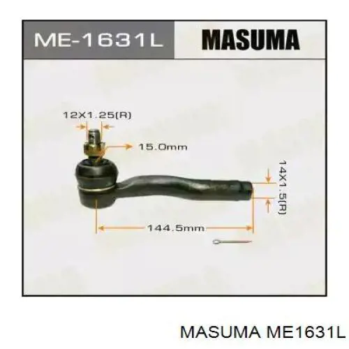 ME1631L Masuma наконечник рулевой тяги внешний