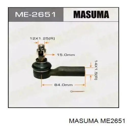 ME2651 Masuma наконечник рулевой тяги внешний