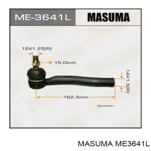 ME3641L Masuma наконечник рулевой тяги внешний